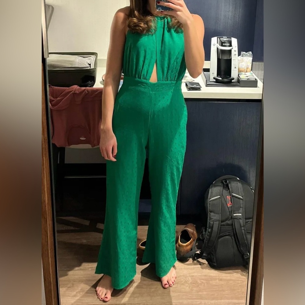 Anthropologie Kelly Green Jumpsuit